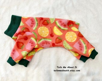Mixed Fruit Anti-Pill PLUSH Fleece Dog Pajama