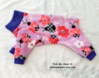 Ladybugs Anti-Pill PLUSH Fleece Dog Pajama