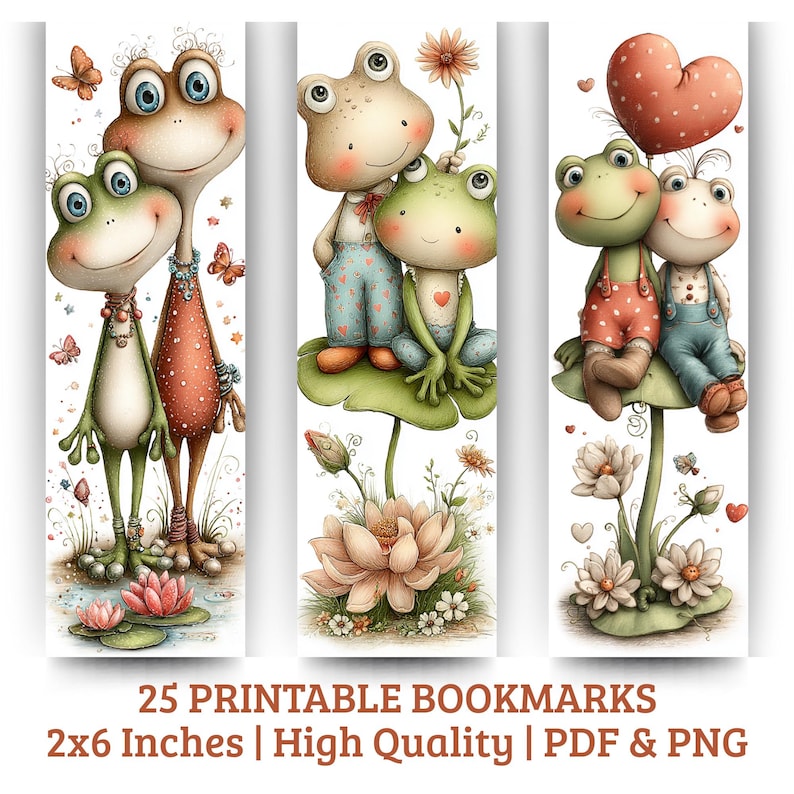Whimsical Frog Printable Bookmarks – 25 Cute Animal Art Designs ...