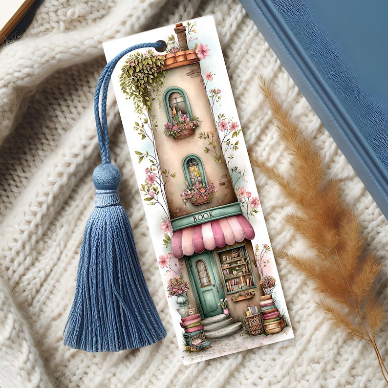 Whimsical Bookshop Printable Bookmarks – 12 Charming Bookstore Designs | Instant Download PDF & PNG image 8