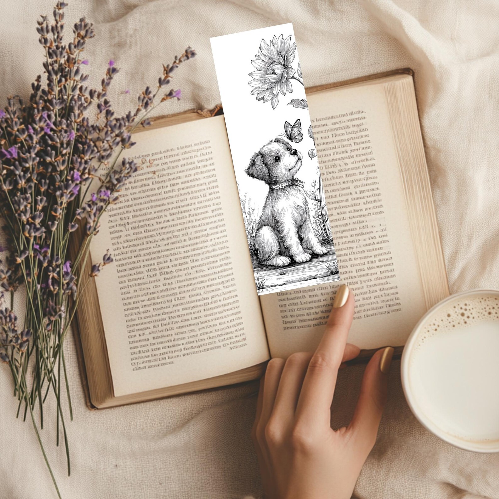 Cute Animal Coloring Bookmarks, 2x6" Printable Bookmarks, Black and ...