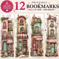 Whimsical Bookshop Printable Bookmarks \u2013 12 Charming Bookstore Designs | Instant Download PDF & PNG product logo