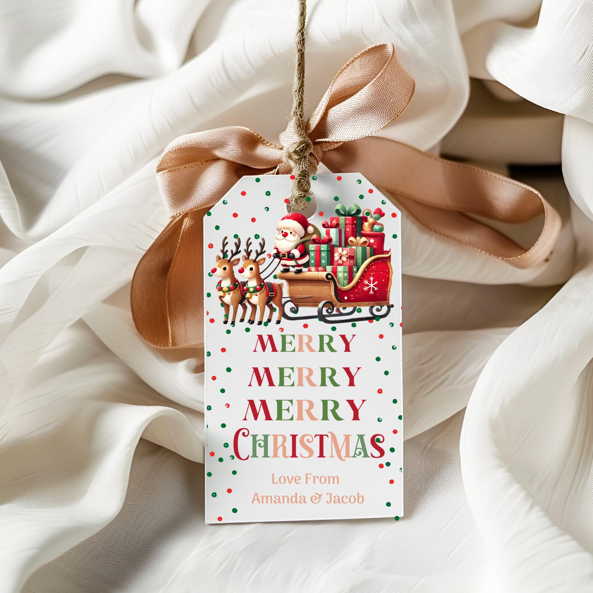 Editable Santa Christmas Gift Tags (printable, Instant Download) - Etsy