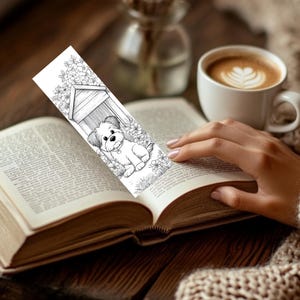 Puppy Coloring Bookmarks | 15 Dog Designs (PDF Download 2x6 Inches - Etsy