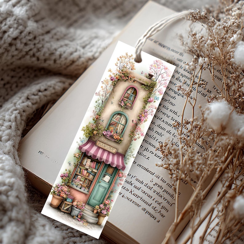 Whimsical Bookshop Printable Bookmarks – 12 Charming Bookstore Designs | Instant Download PDF & PNG image 10