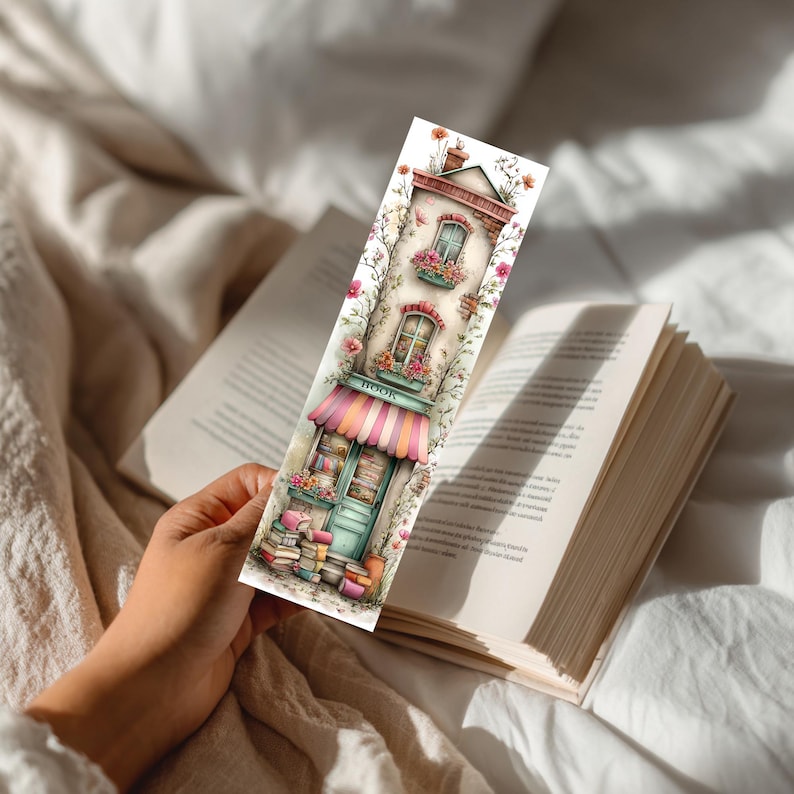 Whimsical Bookshop Printable Bookmarks – 12 Charming Bookstore Designs | Instant Download PDF & PNG image 17