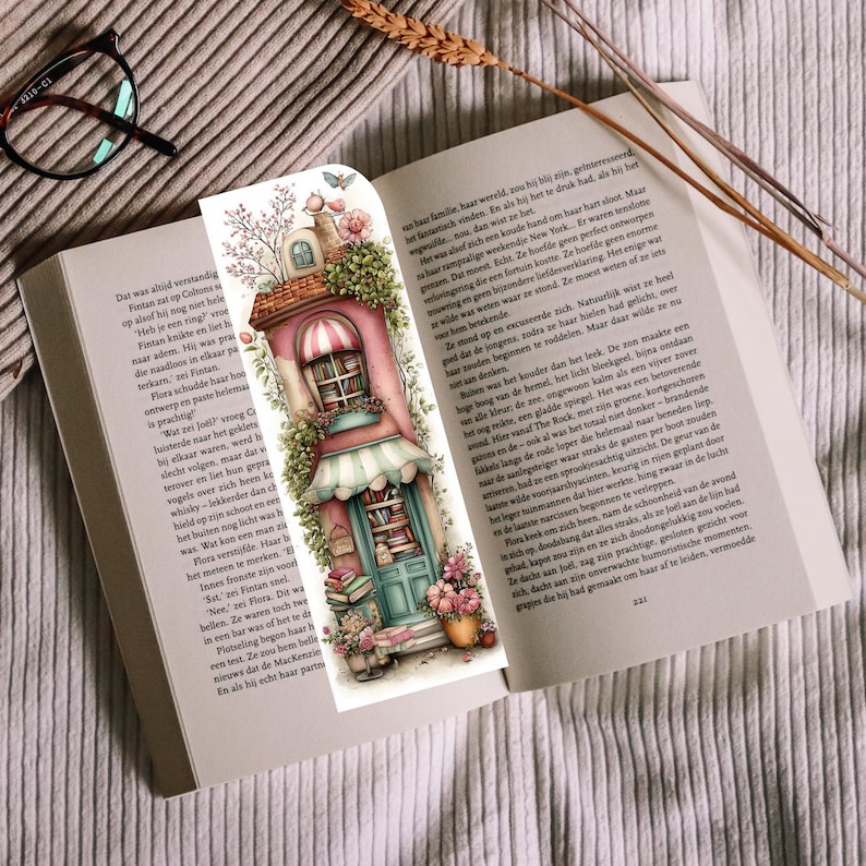 Whimsical Bookshop Printable Bookmarks – 12 Charming Bookstore Designs | Instant Download PDF & PNG image 16
