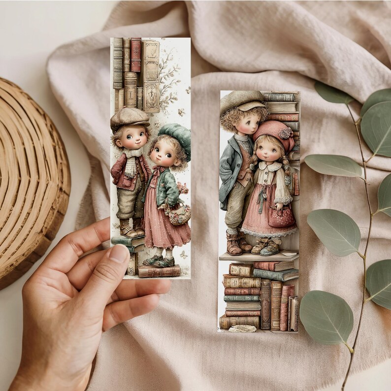 Vintage Storybook Children Bookmark Set – 10 Printable Bookmarks ...