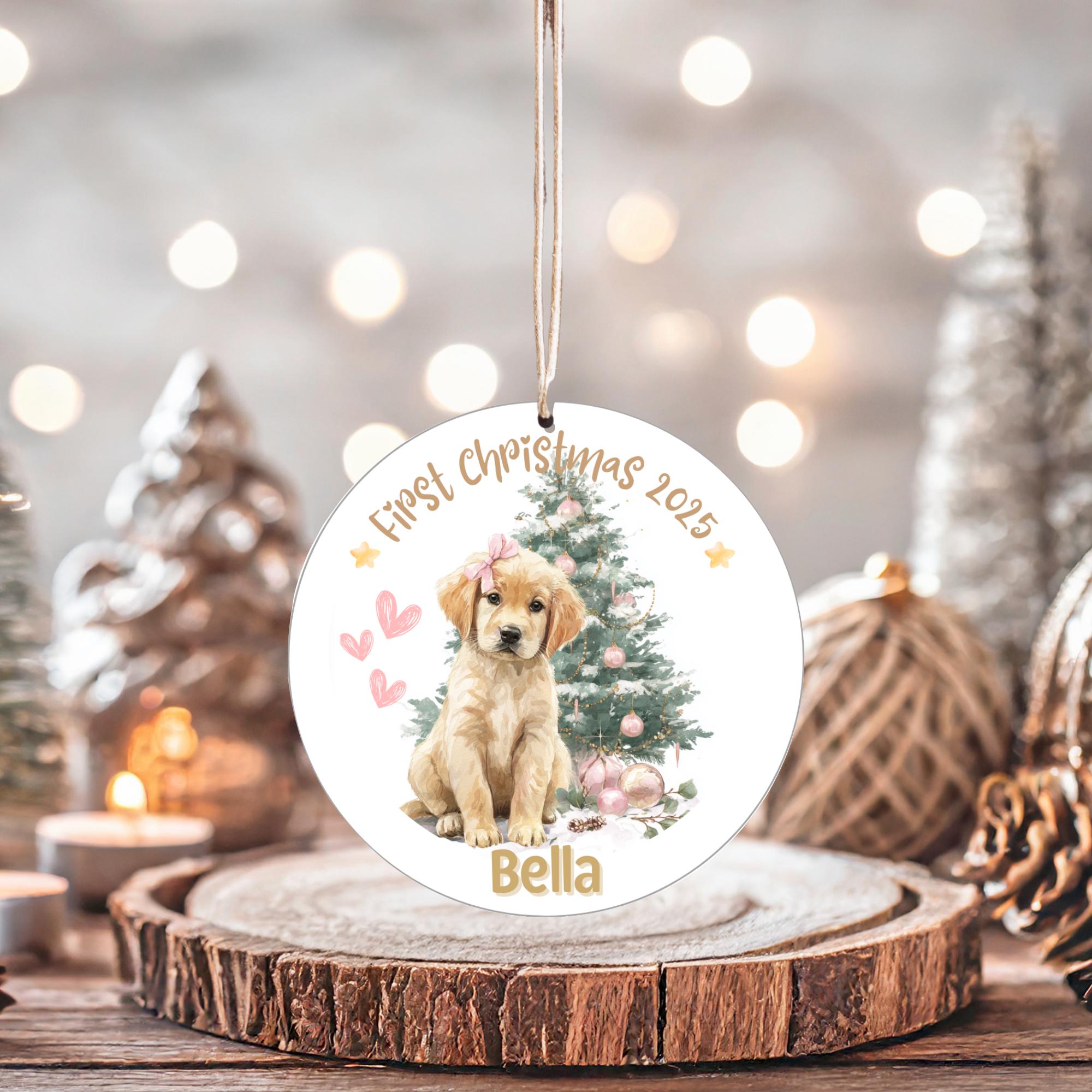 Decorazione natalizia a forma di Golden Retriever