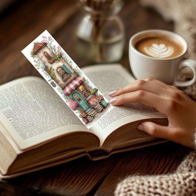 Whimsical Bookshop Printable Bookmarks – 12 Charming Bookstore Designs | Instant Download PDF & PNG image 13