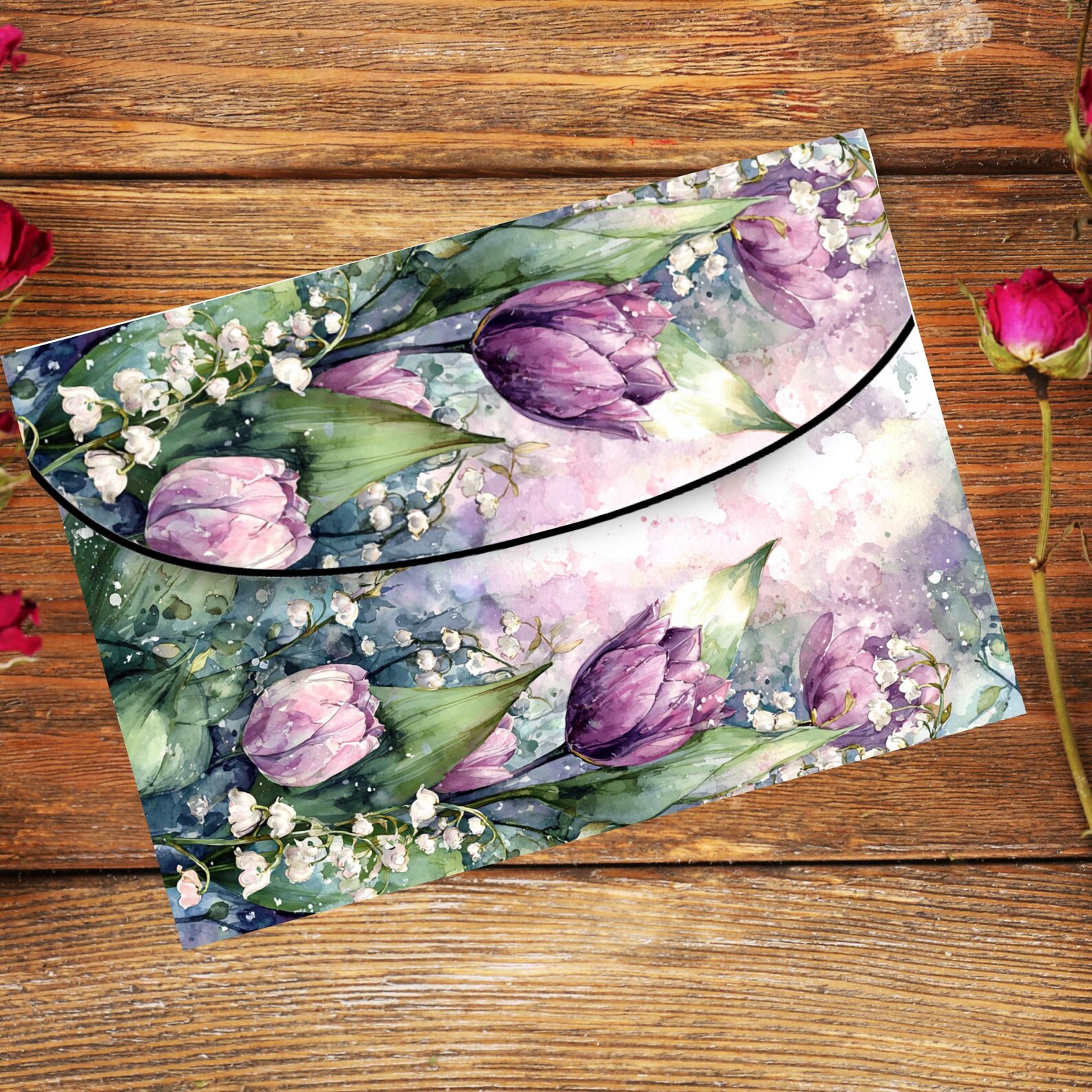 Watercolor Tulip Letter Set – Spring Floral Stationery (A4 PDF & PNG ...