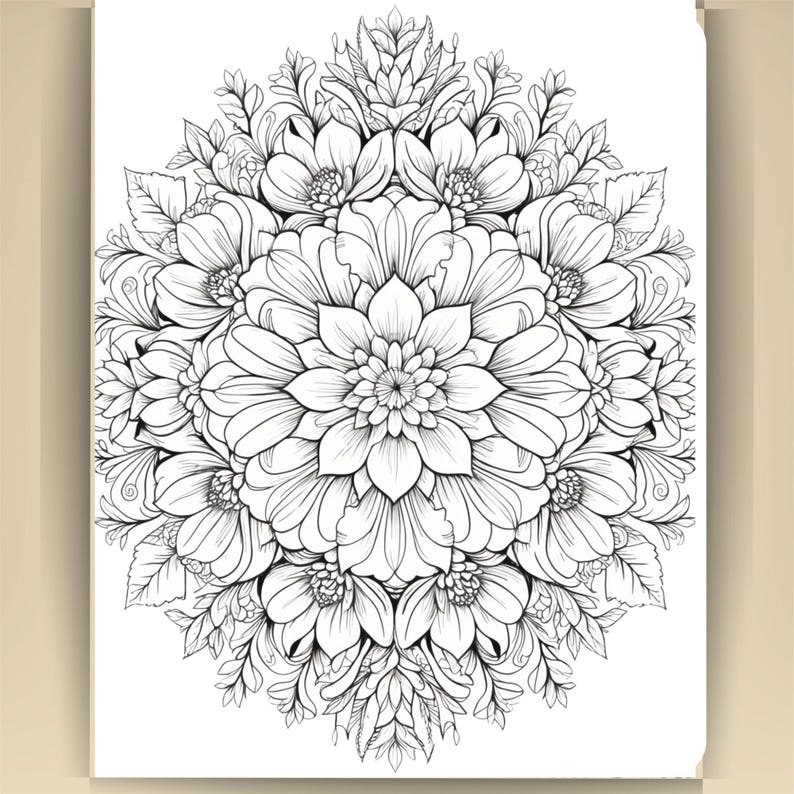 Floral Mandala Coloring Pages: Printable Mindfulness Art for Adults - 100 A4 Designs PDF image 18