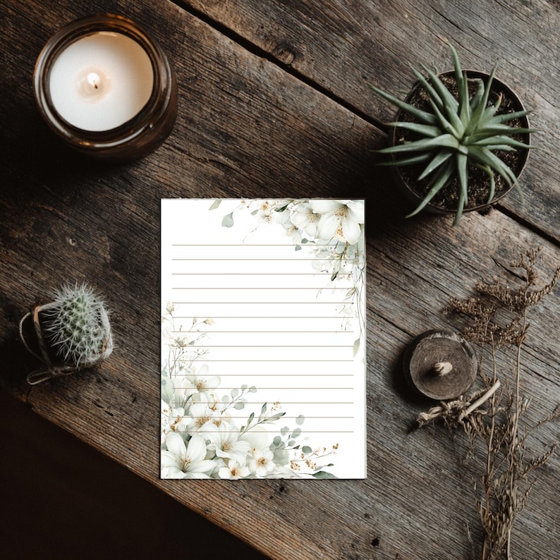 Printable Cherry Blossom Stationery Set – Watercolor Sakura Letter ...