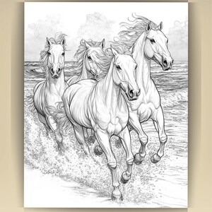 Horse Coloring Book for Adults: Countryside Scenes PDF (73 Pages) (Digital Download image 6