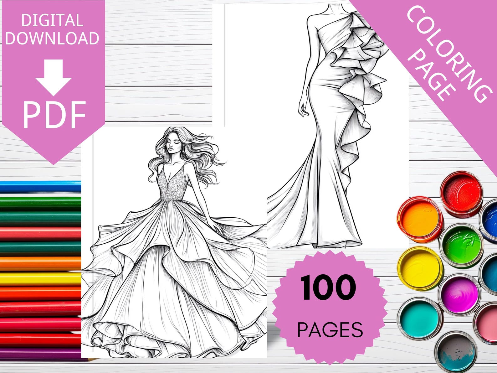 Fashion Coloring Pages for Adults | Printable Coloring Pages | Coloring ...