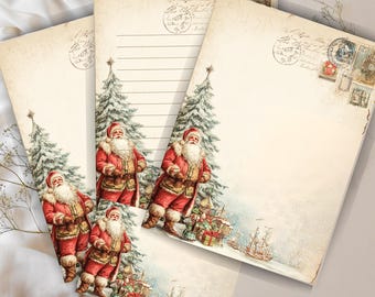 Printable Santa Letter Writing Set: A4 Lined Paper & Envelope (Instant Download)
