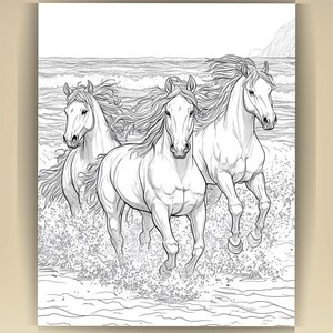 Horse Coloring Book for Adults: Countryside Scenes PDF (73 Pages) (Digital Download image 10