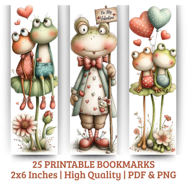 Whimsical Frog Printable Bookmarks – 25 Cute Animal Art Designs ...