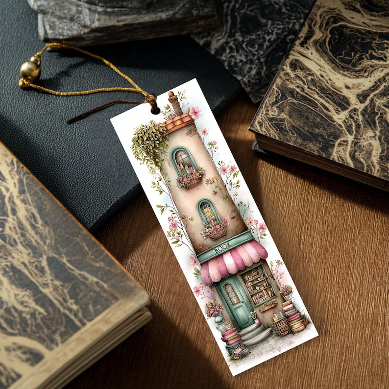 Whimsical Bookshop Printable Bookmarks – 12 Charming Bookstore Designs | Instant Download PDF & PNG image 19