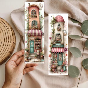 Whimsical Bookshop Printable Bookmarks – 12 Charming Bookstore Designs | Instant Download PDF & PNG image 9