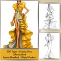 Fashion Coloring Book for Adults: 250 Printable Illustration Pages (PDF Download product logo