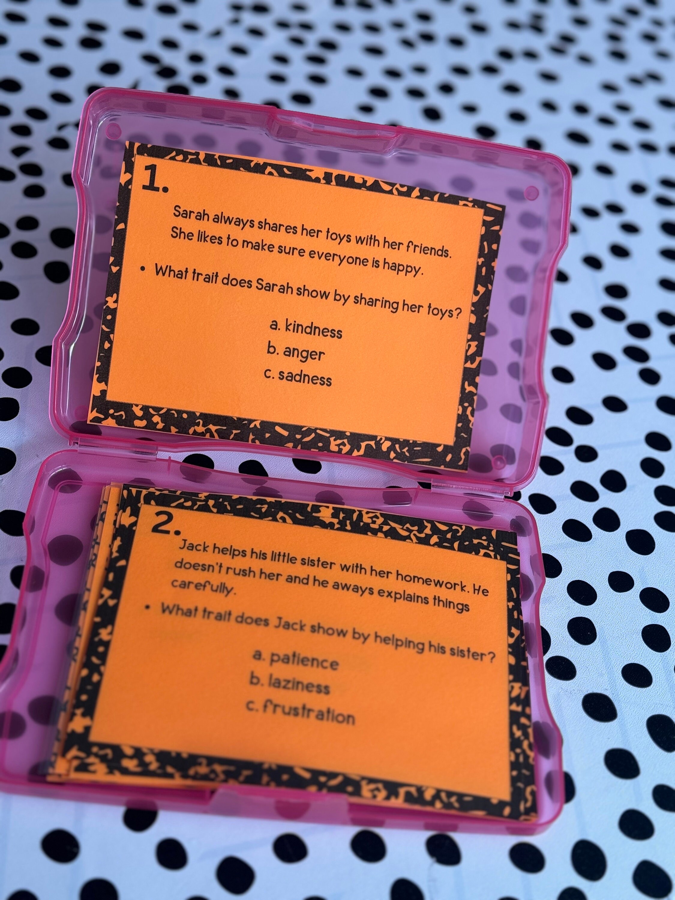Character Traits Made Easy: Printable Task Cards - Etsy
