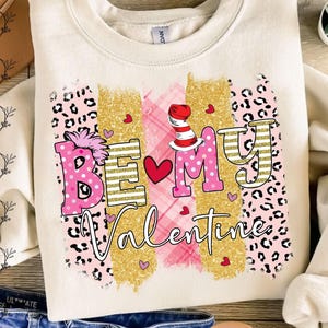 Sei mein Valentine Png, Dr. Seuss Valentine Png, Valentinstag Shirt Design, süße Liebe digitaler Download, Glitter und Leopard, sofortiges Geschenk