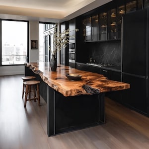 Rustic Solid Wood Bar Table: Modern Farmhouse Furniture