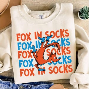 Volpe in calzini Dr. Seuss Day Svg, Dr. Seuss Teacher Svg, Uova verdi e prosciutto Svg, Read Across America Cartoon Characters Svg, Teacher Life Svg