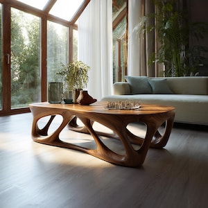 Live Edge Coffee Table: Rustic Solid Wood Handmade Furniture