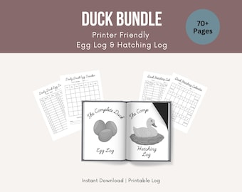 Duck Egg Hatching Log, Farm Tracker, Homestead Planner (Digital Download)