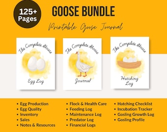 Goose Health & Egg Tracker, Homestead Farm Management (Digital Download)