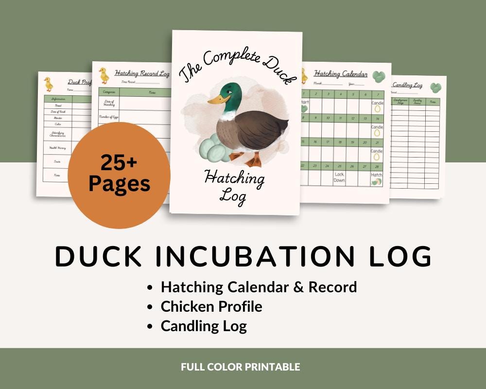 printer-friendly-duck-hatching-and-incubation-log-incubation-calendar-homestead-management-farm-record-keeping-etsy
