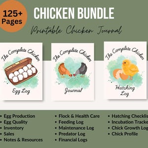 Comprehensive Chicken Health, Egg Log, Hatching & Incubation Log | Calendar | Egg Tracker | Homestead Management | Farm Record Keeping