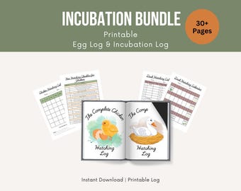 Duck and Chicken Hatching & Incubation Log | Calendar | Egg Tracker | Farm Record Keeping