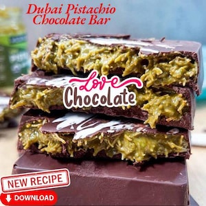 BEST RECIPE for Chocolate Dubai Bar Pistachio Viral Dubai Pistachio Chocolate Bar : Instant Download