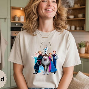 Disney Frozen Movie Characters T-Shirt, Princess Elsa Shirt, Elsa Anna Olaf Shirt, Frozen Magic Kingdom Shirt, Disneyland Birthday Trip Tee image 7