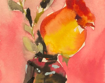 Botanical Floral Watercolor by Linda Hunt