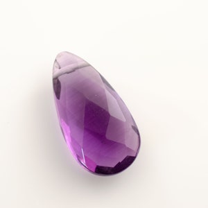 Faceted Amethyst Gemstone Teardrop A Grade