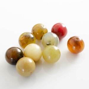 Rainbow New Jade Beads. Jade Round Beads. Mala Beads. 14mm Beads. New Jade Gemstone. Gemstone Beads.