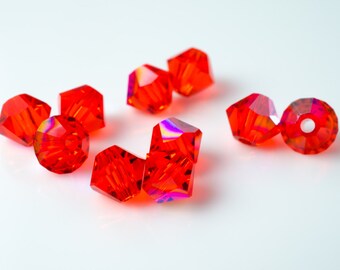 Hyacinth AB Bicone Crystal Beads