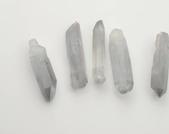 Blue gray Fumed Quartz Prism Nuggets Daggers Spike Stick Beads