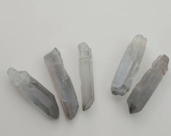 Blue gray Fumed Quartz Prism Nuggets Daggers Spike Stick Beads