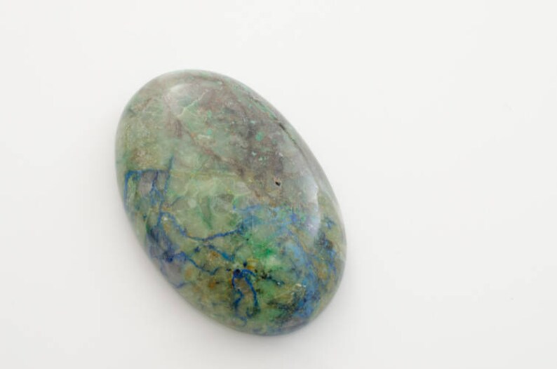 Gemstone Cabochon. Azurite Cabochon. Azurite Oval. Oval Cabochon. Azurite Gemstone image 5