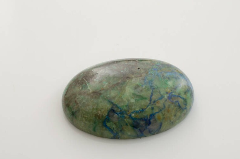 Gemstone Cabochon. Azurite Cabochon. Azurite Oval. Oval Cabochon. Azurite Gemstone image 4