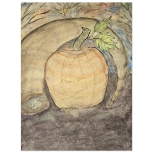 Poster di decorazioni autunnali (non d'archivio), acquerello "Harvest Pumpkin" di WAM - Poster classico su carta semi-lucida