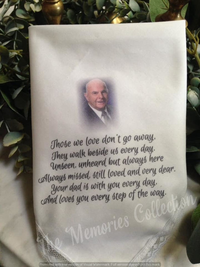 Custom Memory Memorial Handkerchief for wedding or funeral. Etsy