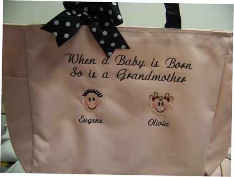 Grandmother Tote Bag Grandma Mom Mother Purse PERSONALIZED Etsy