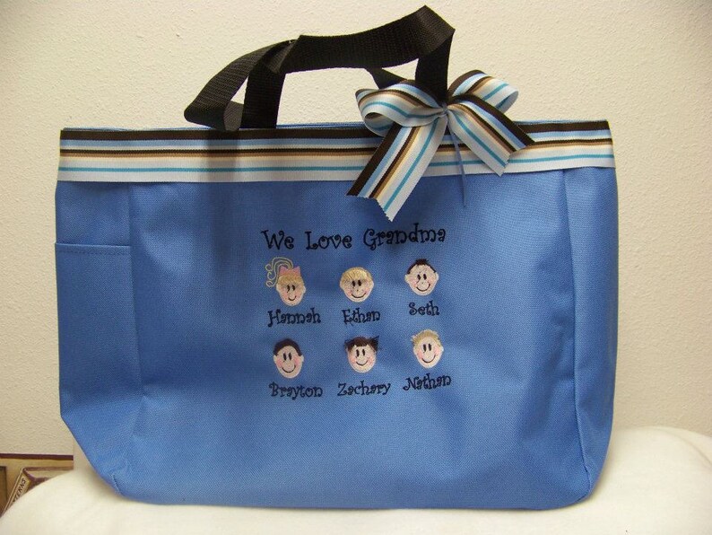 Grandmother tote bag Grandma Mom Mother purse PERSONALIZED Etsy