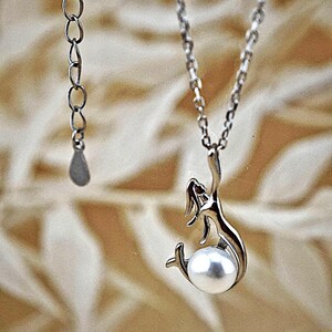 Freshwater Pearl Pendant Necklace in Gold, 925 Silver, Genuine Pearl, Minimalist style, Gift for her, deinty necklace, charm necklaces chain